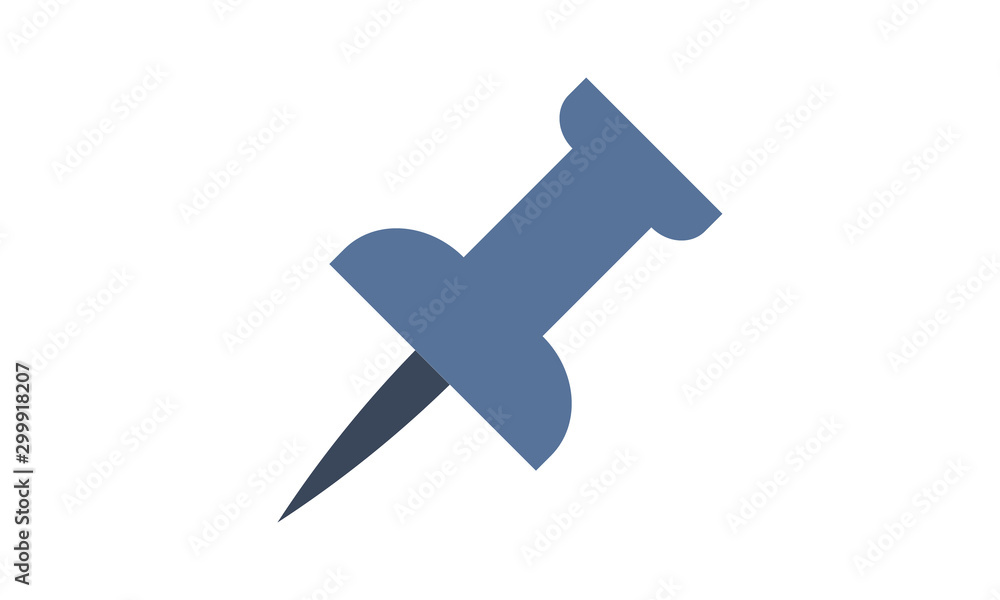 Poster Push pin map pointer icon for location and navigation concepts