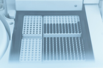 Fototapeta na wymiar Background laboratory test tubes in modern equipment