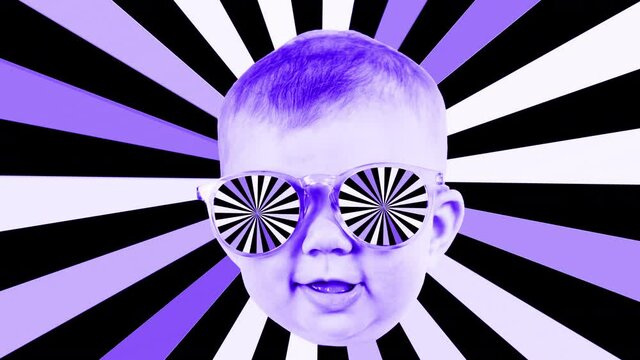 small baby hypnotic sunglasses Psychedelic