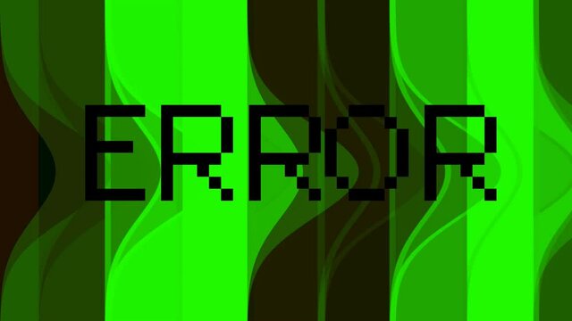 ERROR message, tv no signal bars, loop