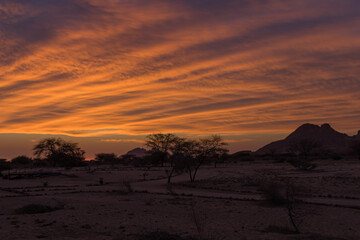 Fototapeta na wymiar Sonnenuntergang Namibia