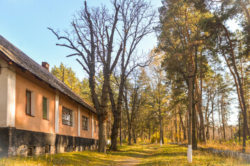 Old building in autumn park