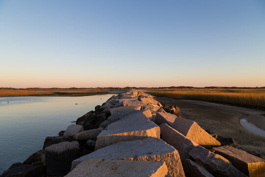 West End Breakwater to Wood End Lighthouse, Provincetown, Cape Cod, Massachusetts, USA