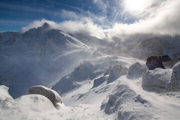 WInter landscape of Tatra Mountains in Poland Zakopane snow ski season