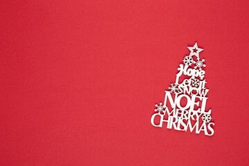 Christmas tree, Noel wish, spruce of the letters..