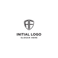 logo design inspiration for companies from the initial letters of the AF shield logo icon. -Vector
