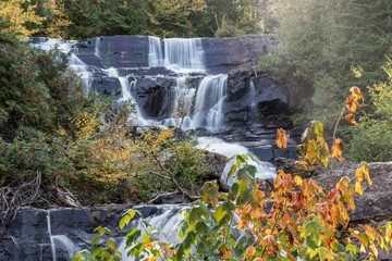 Long Exposure of La Chute-aux-Rats waterfall in Mont Tremblant National Park. Quebec. Canada © kelifamily