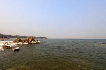 Natural scenery of dove nest in Beidaihe, Qinhuangdao, China