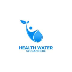 Health water logo vector template, Water Care, water for living