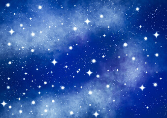 Obraz na płótnie Canvas Galaxy background illustration with stars and stardust. Galaxy wallpaper