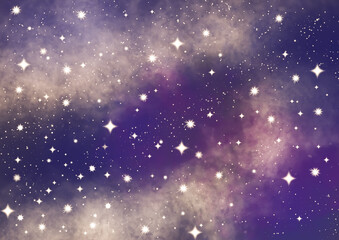 Fototapeta na wymiar Galaxy background with stars and stardust. Galaxy wallpaper