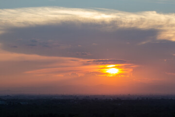 sunset with clouds