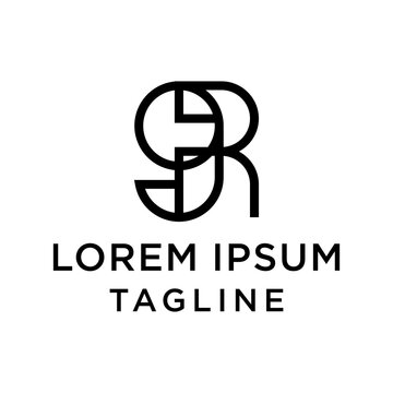 initial letter logo 9R, R9 logo template