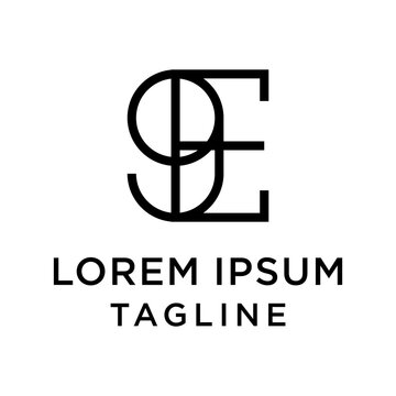 initial letter logo 9E, E9 logo template