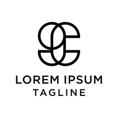 Obraz premium initial letter logo 9C, C9 logo template