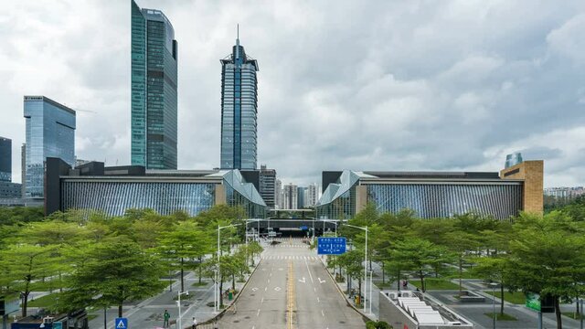 Timelapse of Shenzhen cityscape at daytime