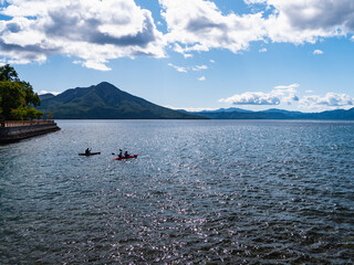 Fototapeta premium 北海道 千歳市 支笏湖