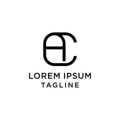 initial letter logo CA, AC logo template