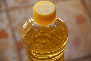 yellow vegetable oil bottle
