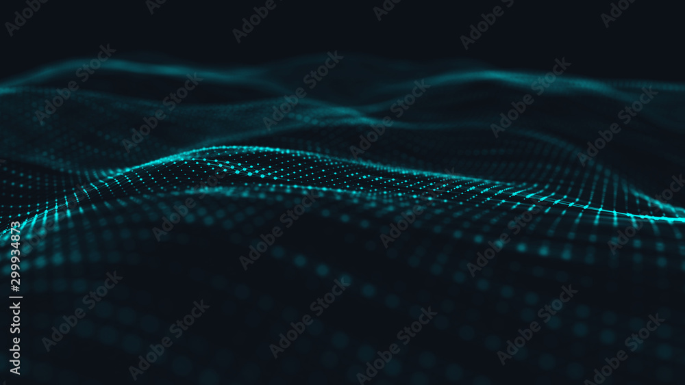 Poster abstract polygonal space low poly dark background with connecting dots and lines. connection structu