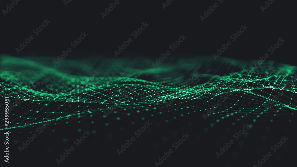 Poster abstract polygonal space low poly dark background with connecting dots and lines. connection structu