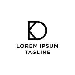 Fototapeta premium initial letter logo DK, KD logo template 