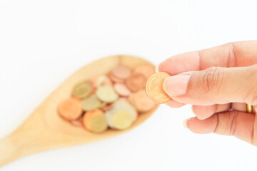 coin with business concept