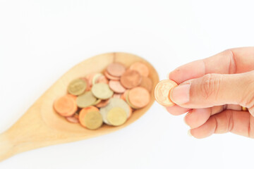 coin with business concept