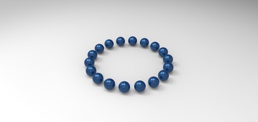 ball rendering in a gray background