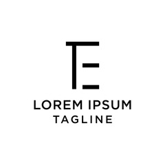 initial letter logo ET, TE logo template 