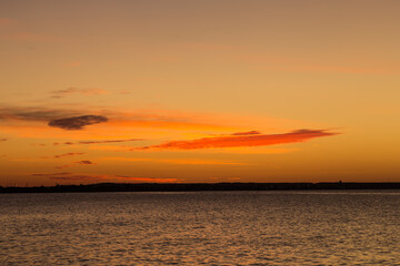 Naklejka premium Sunrise on the Cape Cod Bay, Provincetown, Cape Cod, Massachusetts