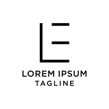 initial letter logo EL, LE logo template 