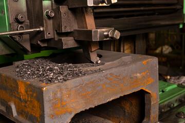 Machinery tool at production plant photo