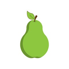 avocado icon, fruit vector illustration