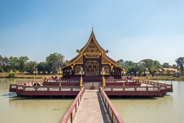 Fototapeta na wymiar Wat Pa Lahan Sai Temple in Lahan Sai, Buriram Province, Thailand