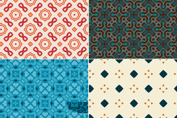 Vector - Seamless pattern set.abstract background
