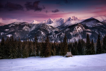 Winter in Tatra Mountains in Poland Zakopane 