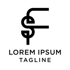 initial letter logo FS, SF logo template 