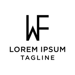 initial letter logo FW, WF logo template 