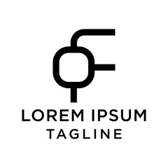 initial letter logo FO, OF logo template 
