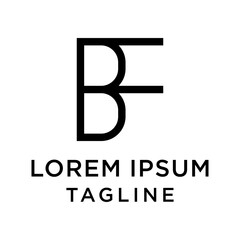 initial letter logo FB, BF logo template
