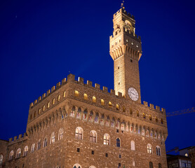 Fototapeta na wymiar Palazzo Vecchio Piazza della Signoria Florence Italy