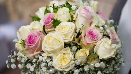 Pink Rosa Rose Flower Bunch