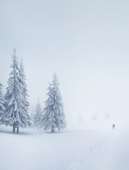 Scenic image of fairy-tale woodland. Location Carpathian, Ukraine, Europe.