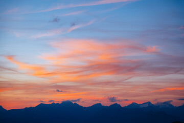 Fototapeta na wymiar Scenic image of grand ridges at twilight.