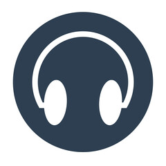 Head phone icon customer support sign