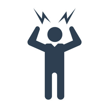 Angry person, crazy, stress icon