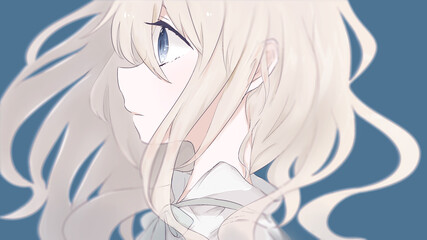 切なげな表情の可憐な少女