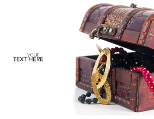 Jewelry box with the copy space
