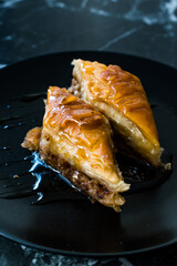 Homemade Turkish Dessert Organic Baklava with Honey